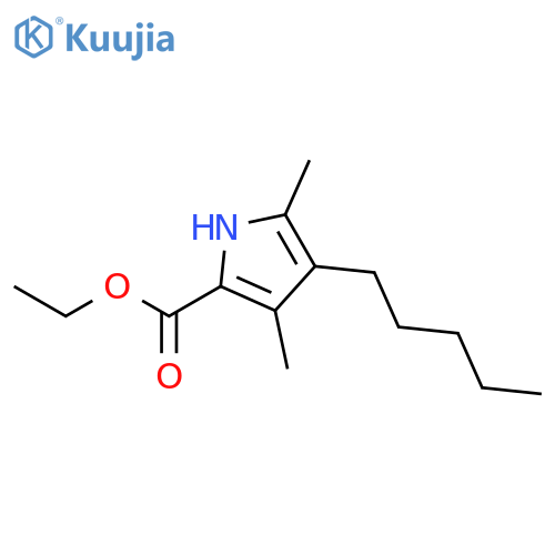 1H-Pyrrole-2-carboxylic acid, 3,5-dimethyl-4-pentyl-, ethyl ester structure