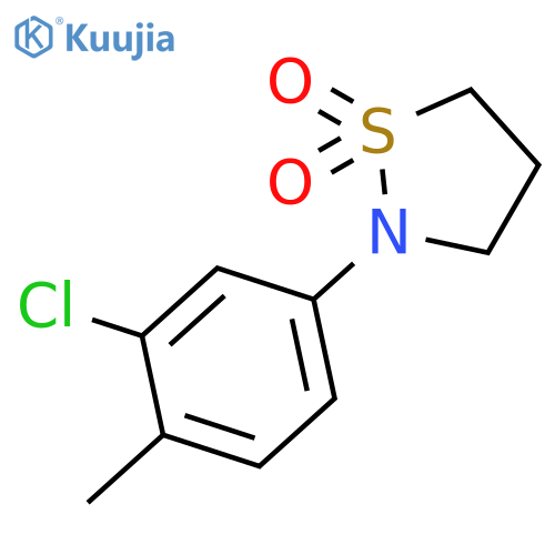 Isothiazolidine, 2-(3-chloro-4-methylphenyl)-, 1,1-dioxide structure