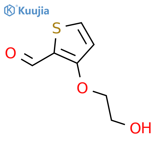 2-Thiophenecarboxaldehyde, 3-(2-hydroxyethoxy)- structure