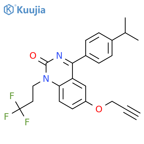 2(1H)-Quinazolinone,4-[4-(1-methylethyl)phenyl]-6-(2-propynyloxy)-1-(3,3,3-trifluoropropyl)- structure