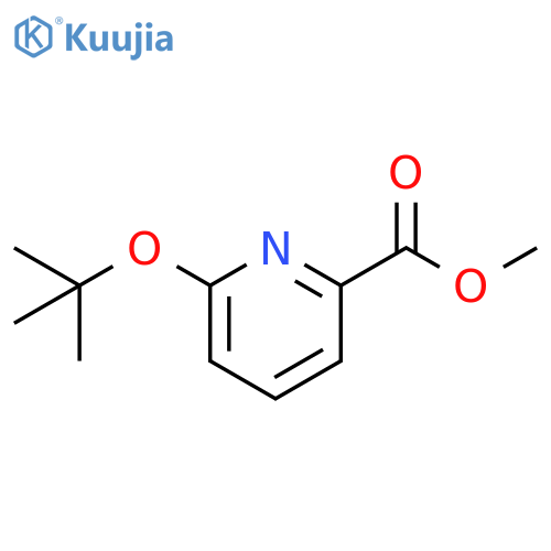 2-Pyridinecarboxylic acid, 6-(1,1-dimethylethoxy)-, methyl ester structure