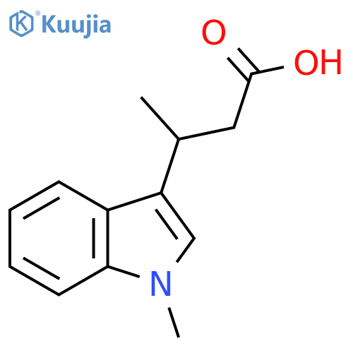 3-(1-methyl-1H-indol-3-yl)butanoic acid structure