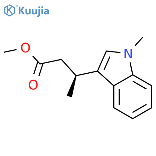 1H-Indole-3-propanoicacid, b,1-dimethyl-, methyl ester structure