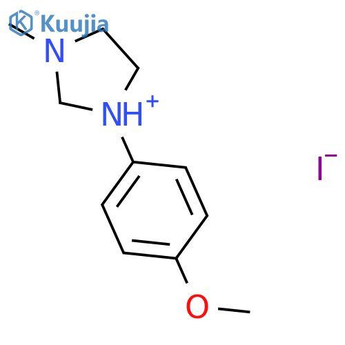 1H-Imidazolium, 4,5-dihydro-1-(4-methoxyphenyl)-3-methyl-, iodide structure
