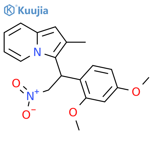 3-[1-(2,4-Dimethoxyphenyl)-2-nitroethyl]-2-methylindolizine structure