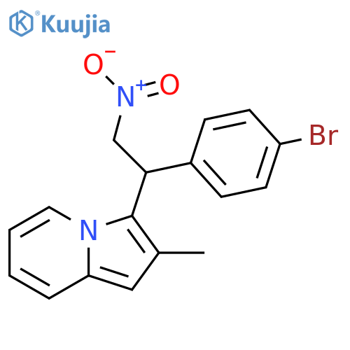 Indolizine, 3-[1-(4-bromophenyl)-2-nitroethyl]-2-methyl- structure