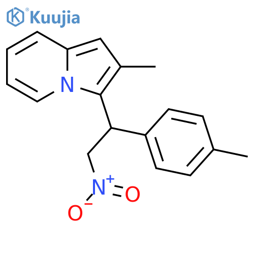 2-Methyl-3-[1-(4-methylphenyl)-2-nitroethyl]indolizine structure