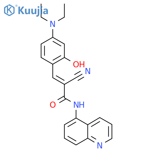 2-cyano-3-[4-(diethylamino)-2-hydroxyphenyl]-N-(quinolin-5-yl)prop-2-enamide structure