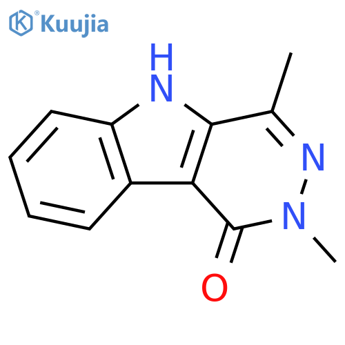 2,5-dihydro-2,4-dimethyl-1H-Pyridazino[4,5-b]indol-1-one structure