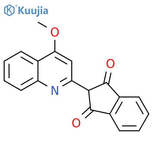 1H-Indene-1,3(2H)-dione, 2-(4-methoxy-2-quinolinyl)- structure