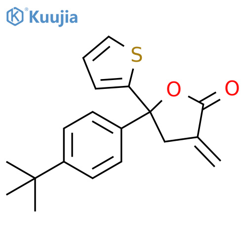 2(3H)-Furanone,5-[4-(1,1-dimethylethyl)phenyl]dihydro-3-methylene-5-(2-thienyl)- structure