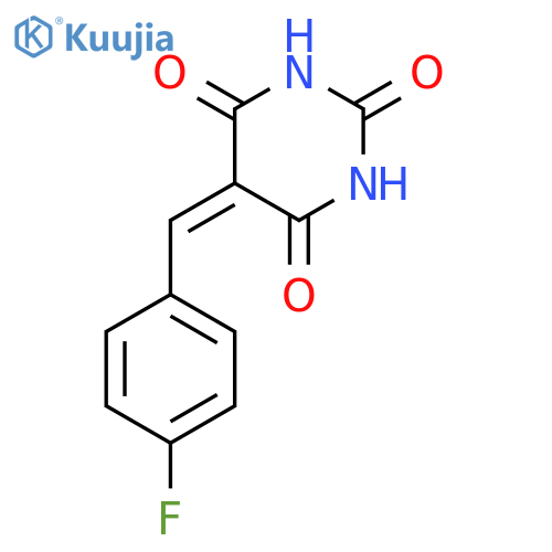 5-(4-fluorophenyl)methylidene-1,3-diazinane-2,4,6-trione structure