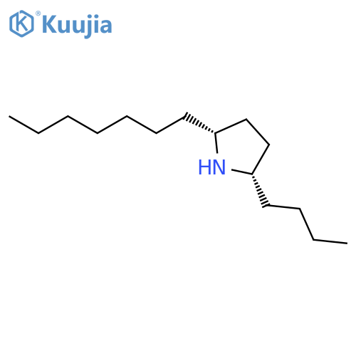 Pyrrolidine, 2-butyl-5-heptyl-, cis- structure
