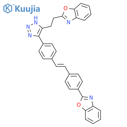 Benzoxazole,2-[4-[2-[4-[(2-benzoxazolyl)ethyl-1,2,3-triazolyl]phenyl]ethenyl]phenyl]- structure