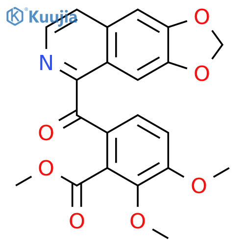 Benzoic acid, 6-(1,3-dioxolo[4,5-g]isoquinolin-5-ylcarbonyl)-2,3-dimethoxy-, methyl ester structure