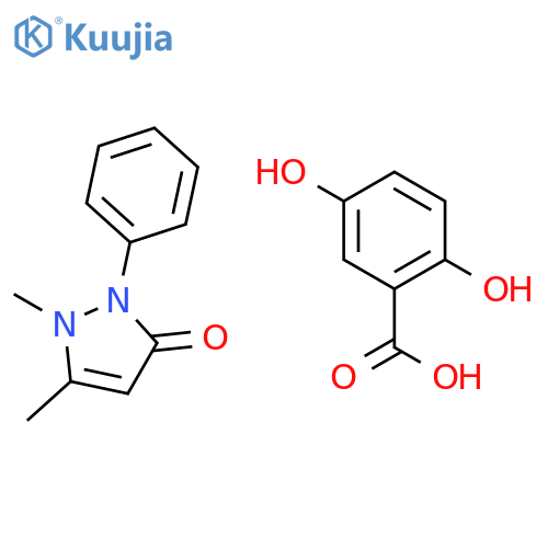 2,5-dihydroxybenzoic acid, compound with 1,2-dihydro-1,5-dimethyl-2-phenyl-3H-pyrazol-3-one structure