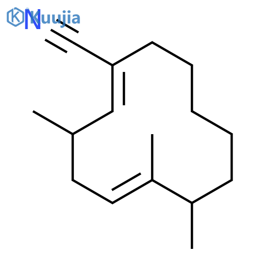 (1Z,3S,5E,7R)-3,6,7-trimethylcyclododeca-1,5-diene-1-carbonitrile structure