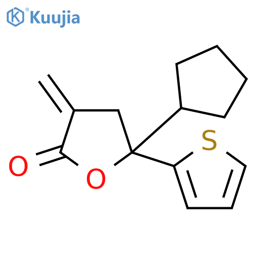 2(3H)-Furanone, 5-cyclopentyldihydro-3-methylene-5-(2-thienyl)- structure