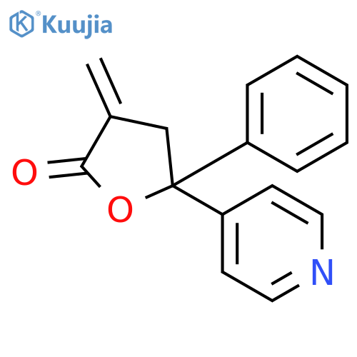 2(3H)-Furanone, dihydro-3-methylene-5-phenyl-5-(4-pyridinyl)- structure