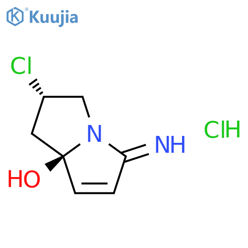 1H-Pyrrolizin-7a(5H)-ol,2-chloro-2,3-dihydro-5-imino-, monohydrochloride, (2S-trans)- (9CI) structure