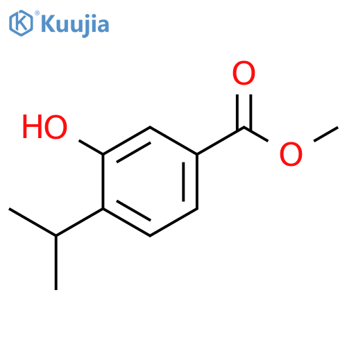 Benzoic acid, 3-hydroxy-4-(1-methylethyl)-, methyl ester structure