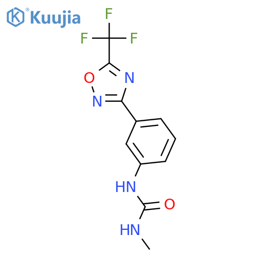 Urea, N-methyl-N'-[3-[5-(trifluoromethyl)-1,2,4-oxadiazol-3-yl]phenyl]- structure