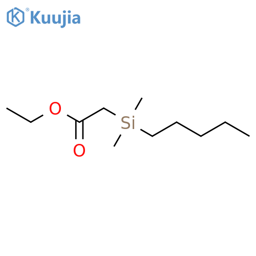 Acetic acid, (dimethylpentylsilyl)-, ethyl ester structure