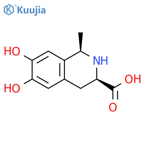 3-Isoquinolinecarboxylic acid, 1,2,3,4-tetrahydro-6,7-dihydroxy-1-methyl-, (1R,3R)-rel- structure