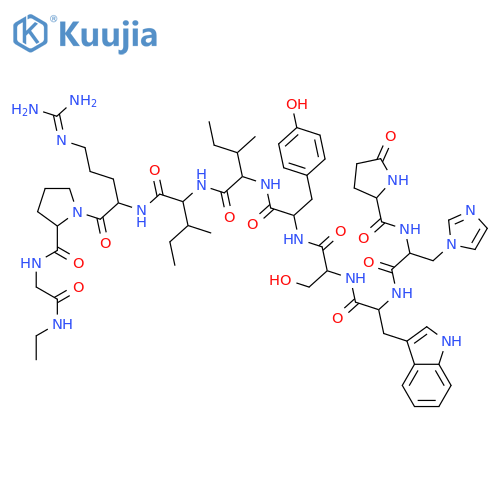 Luteinizinghormone-releasing factor (swine), 6-D-leucine-10-(N-ethylglycinamide)- (9CI) structure