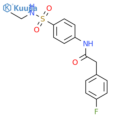 N-[4-(ethylsulfamoyl)phenyl]-2-(4-fluorophenyl)acetamide structure