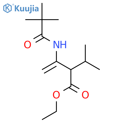 3-Butenoic acid, 3-[(2,2-dimethyl-1-oxopropyl)amino]-2-(1-methylethyl)-,ethyl ester structure