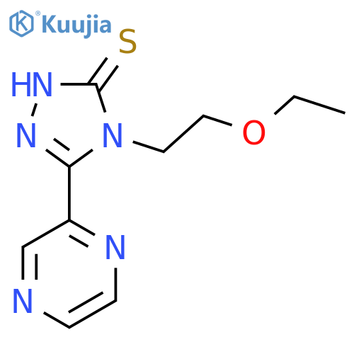 4-(2-ethoxyethyl)-5-(pyrazin-2-yl)-4H-1,2,4-triazole-3-thiol structure
