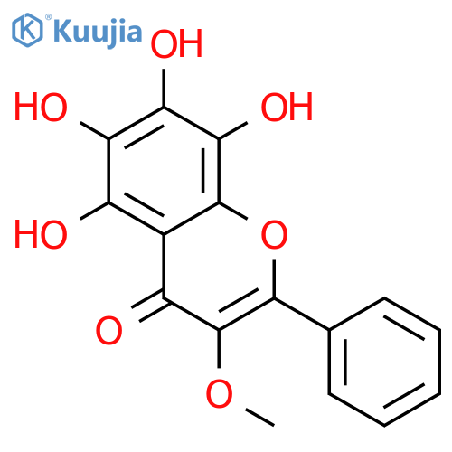 4H-1-Benzopyran-4-one, 5,6,7,8-tetrahydroxy-3-methoxy-2-phenyl- structure