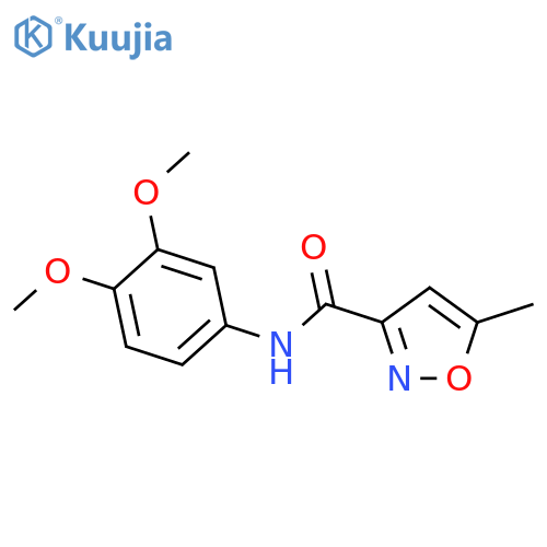 5-Methyl-isoxazole-3-carboxylic acid (3,4-dimethoxy-phenyl)-amide structure