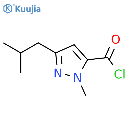 3-isobutyl-1-Methyl-1H-pyrazole-5-carbonyl chloride structure