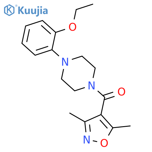 Methanone,(3,5-dimethyl-4-isoxazolyl)[4-(2-ethoxyphenyl)-1-piperazinyl]- structure