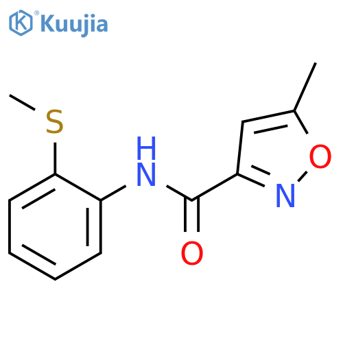 3-Isoxazolecarboxamide,5-methyl-N-[2-(methylthio)phenyl]- structure