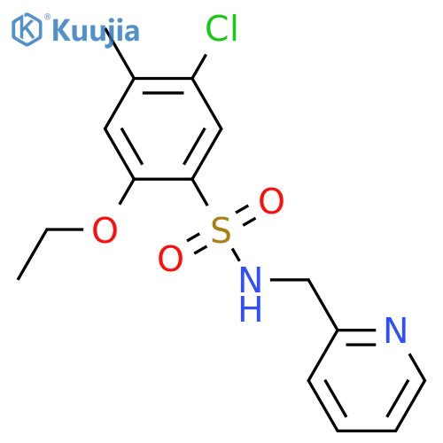 5-chloro-2-ethoxy-4-methyl-N-(pyridin-2-yl)methylbenzene-1-sulfonamide structure