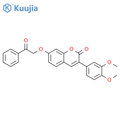 3-(3,4-dimethoxyphenyl)-7-(2-oxo-2-phenylethoxy)-2H-chromen-2-one structure