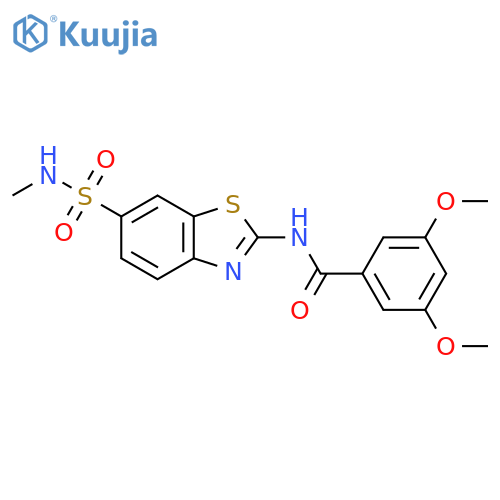 3,5-dimethoxy-N-6-(methylsulfamoyl)-1,3-benzothiazol-2-ylbenzamide structure