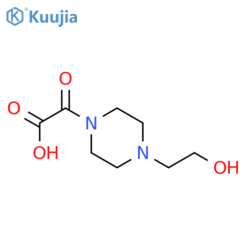 2-4-(2-hydroxyethyl)piperazin-1-yl-2-oxoacetic acid structure
