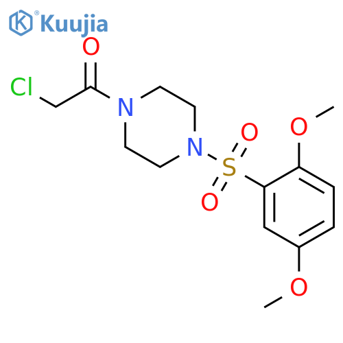 2-chloro-1-4-(2,5-dimethoxybenzenesulfonyl)piperazin-1-ylethan-1-one structure