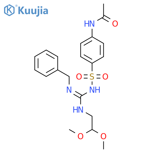 Acetamide,N-[4-[[[[(2,2-dimethoxyethyl)amino][(phenylmethyl)imino]methyl]amino]sulfonyl]phenyl]- structure