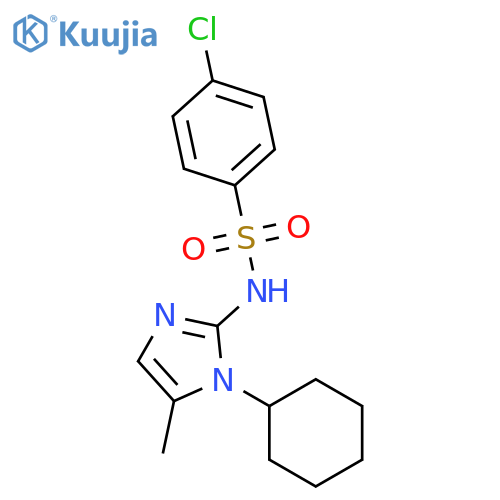 4-chloro-N-(1-cyclohexyl-5-methyl-1H-imidazol-2-yl)benzenesulfonamide structure