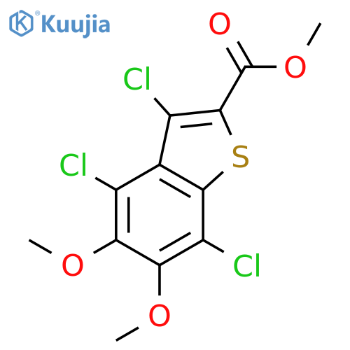 Benzo[b]thiophene-2-carboxylic acid, 3,4,7-trichloro-5,6-dimethoxy-,methyl ester structure