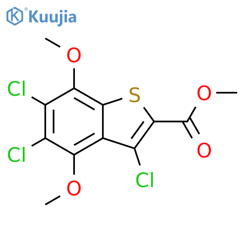 Benzo[b]thiophene-2-carboxylic acid, 3,5,6-trichloro-4,7-dimethoxy-,methyl ester structure
