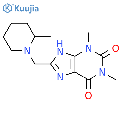 1,3-dimethyl-8-(2-methylpiperidin-1-yl)methyl-2,3,6,7-tetrahydro-1H-purine-2,6-dione structure