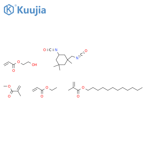 2-Propenoicacid,2-methyl-,dodecylester,polymerwithethyl2-propenoate,2-hydroxyethyl2-propenoate,5-isocyanato-1-(isocyanatomethyl)-1,3,3-trimethylcyclohexaneandmethyl2-methyl-2-propenoate structure