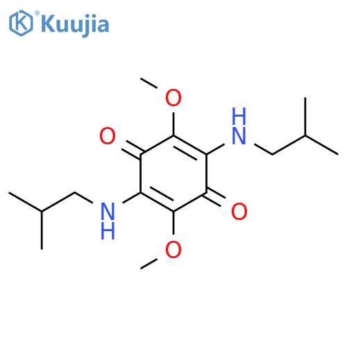 2,5-dimethoxy-3,6-bis(2-methylpropylamino)cyclohexa-2,5-diene-1,4-dione structure