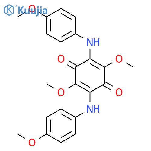 2,5-Cyclohexadiene-1,4-dione,2,5-dimethoxy-3,6-bis[(4-methoxyphenyl)amino]- structure